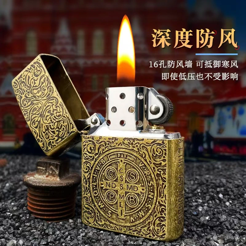 ZORRO康斯坦丁黄铜煤油砂轮火机