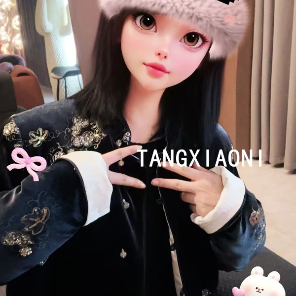 渠道货 全水钻款【锖色银葫芦】重工钉珠外套