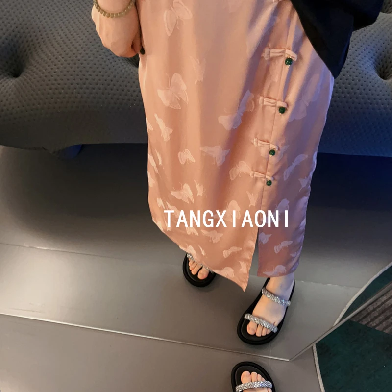 三色高品质 盘扣半裙