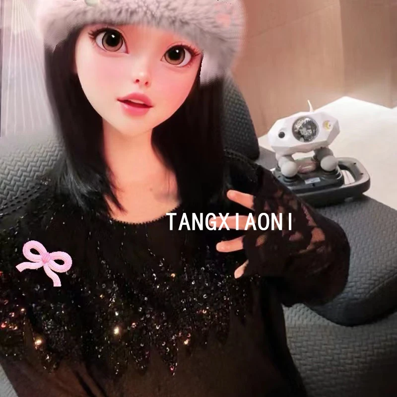 很好看的一款重磅款全手工钉珠翻领 上衣