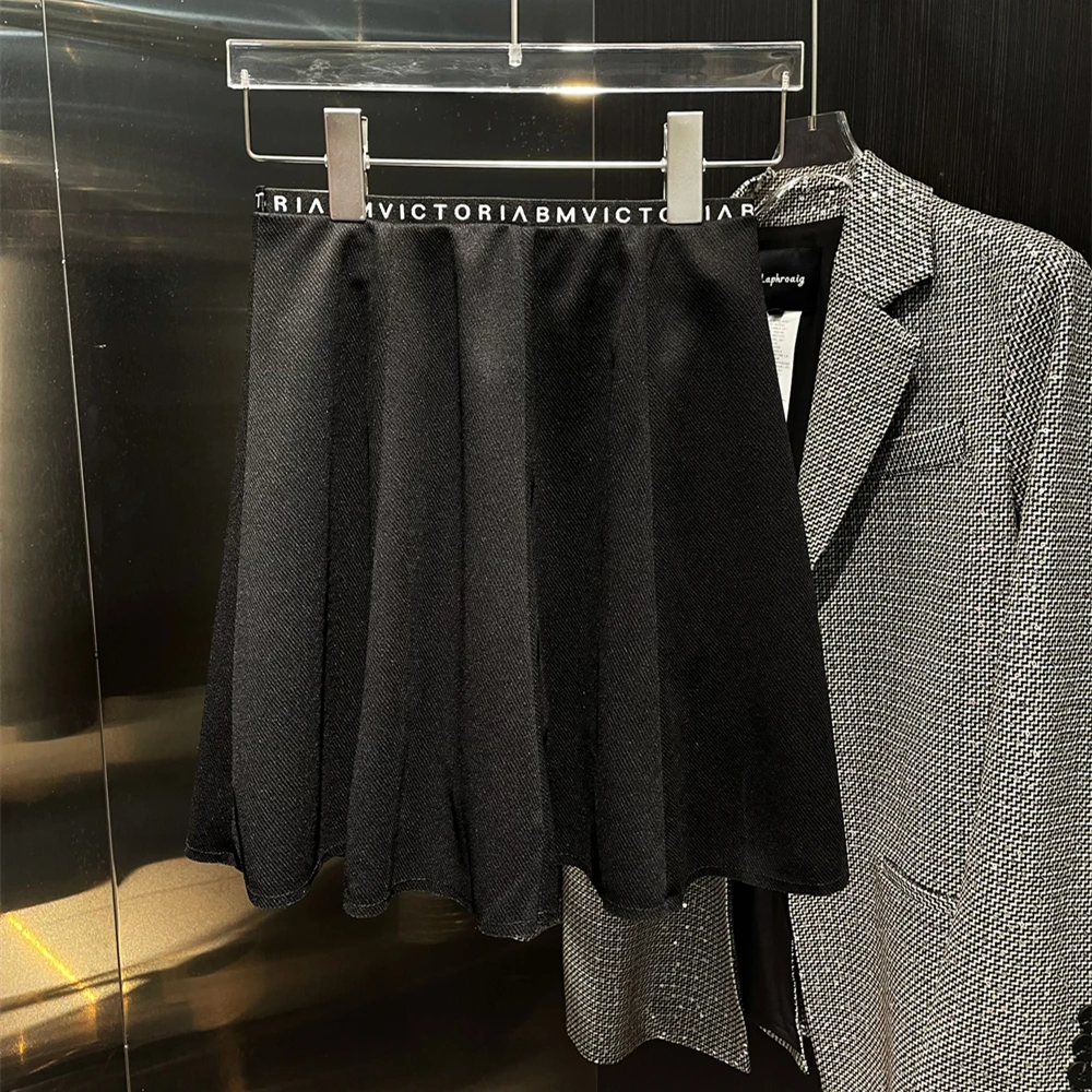 腰头定制 黑色小伞裙