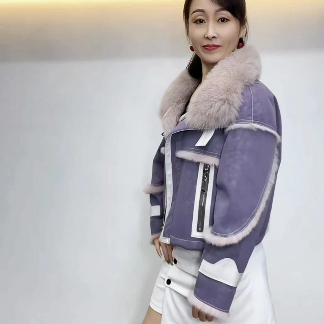 【文尔雅】2024新款休闲时尚潮流秋冬加保暖厚外套女士短外套