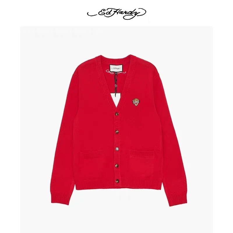 Ed Hardy/埃德哈迪经典虎头系列毛衣E1PDM634