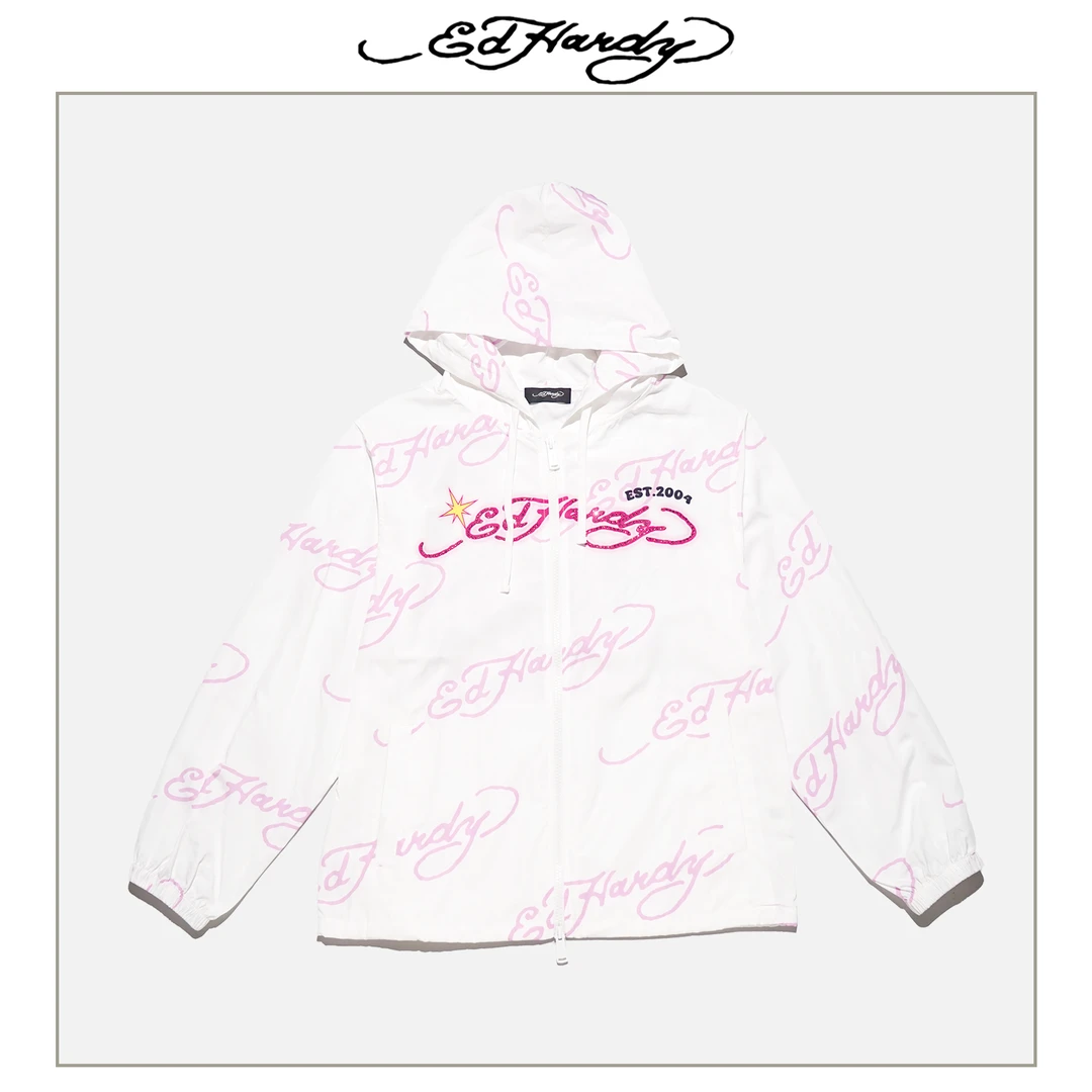 Ed Hardy/埃德哈迪新款萌宠兔子系列烫钻夹克外套E1QYW226