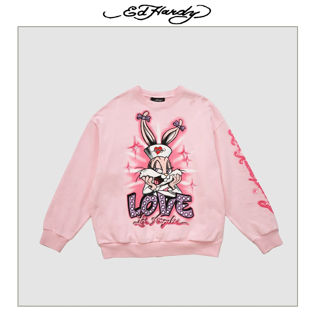 #LL#Ed Hardy/埃德哈迪萌趣系列爱心卡通兔子卫衣E1QYW112