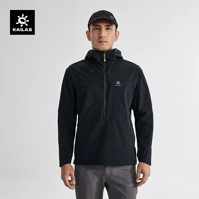 KAILAS凯乐石 M8-LT半开胸连帽软壳外套轻量防风防泼春夏徒步男款