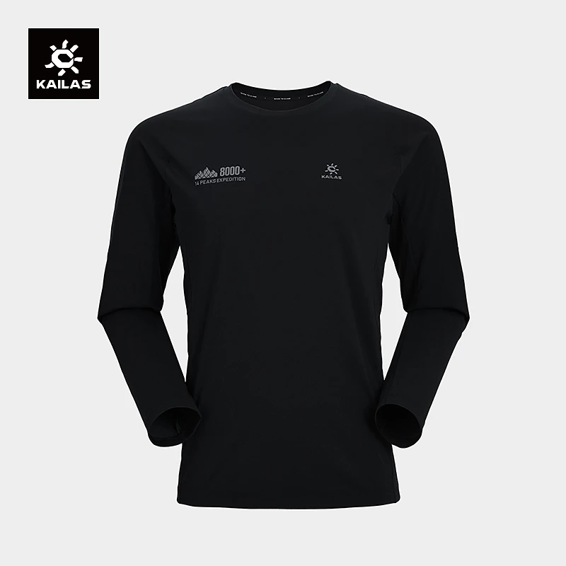 KAILAS凯乐石 圆领功能长袖T恤吸湿速干户外运动登山徒步男款