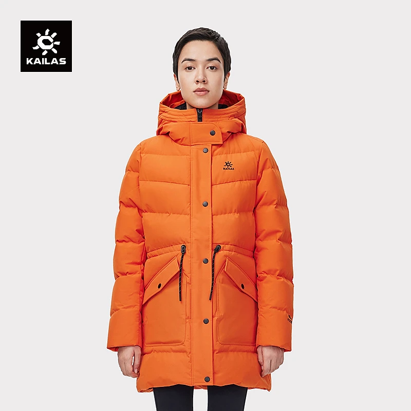 KAILAS凯乐石 中长款连帽羽绒服800蓬热能鹅绒服女款KG2343233