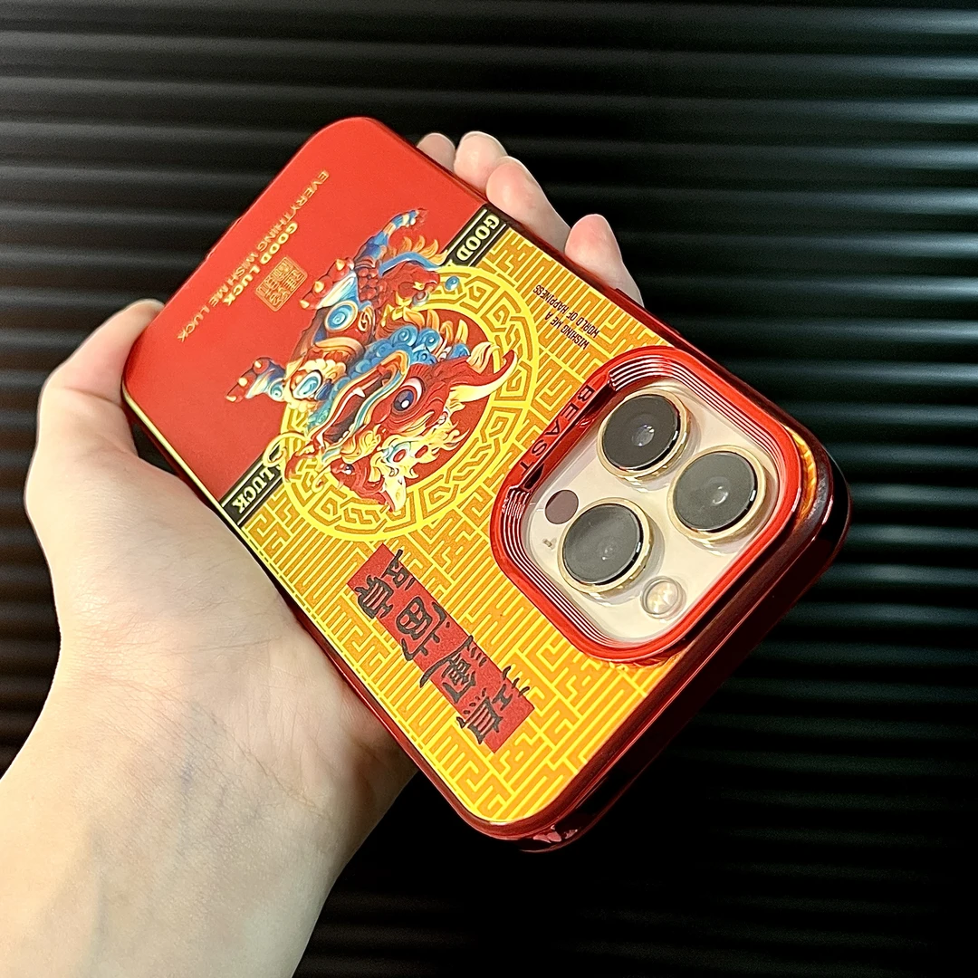 新年国潮手机壳中国风适用苹果15promax/14pro/13创意防摔个性