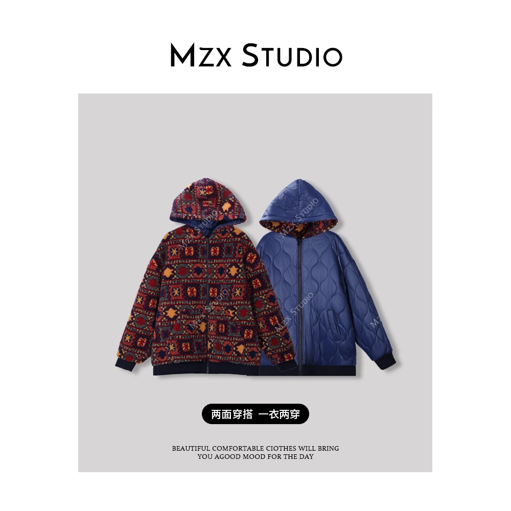 MZX 秋季摇粒绒双面穿加厚大版外套WT6787-D