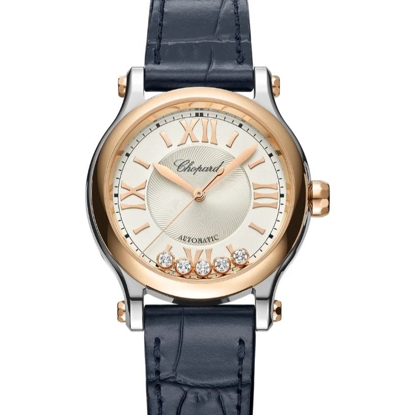 99新 Chopard/萧邦 间金快乐五钻278608-6001公价86000表径33全套