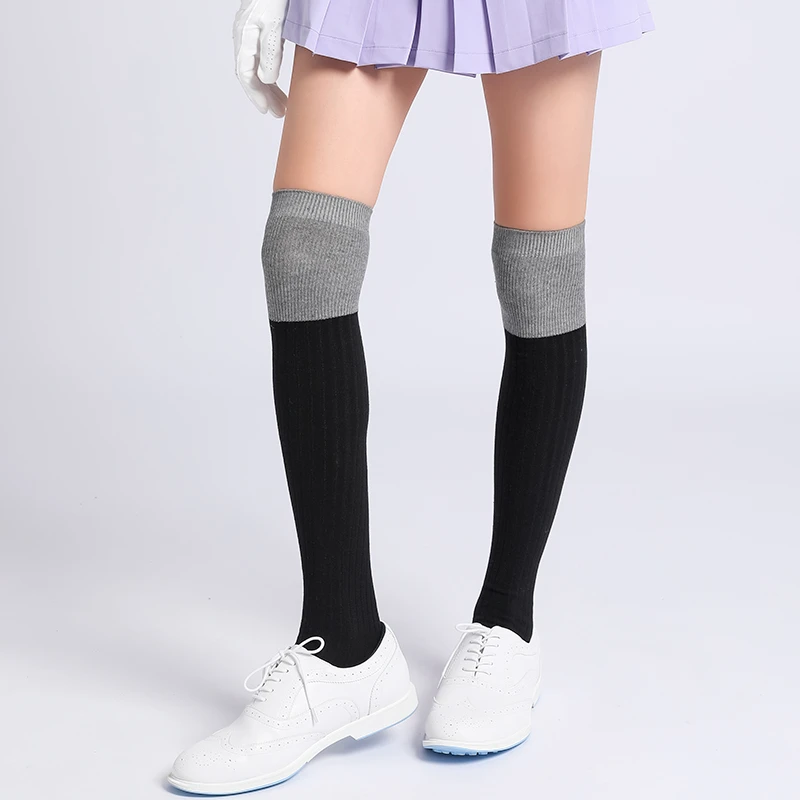 SG高尔夫袜子吸汗透气纯棉运动百搭过膝长筒袜女专业防晒护腿长袜