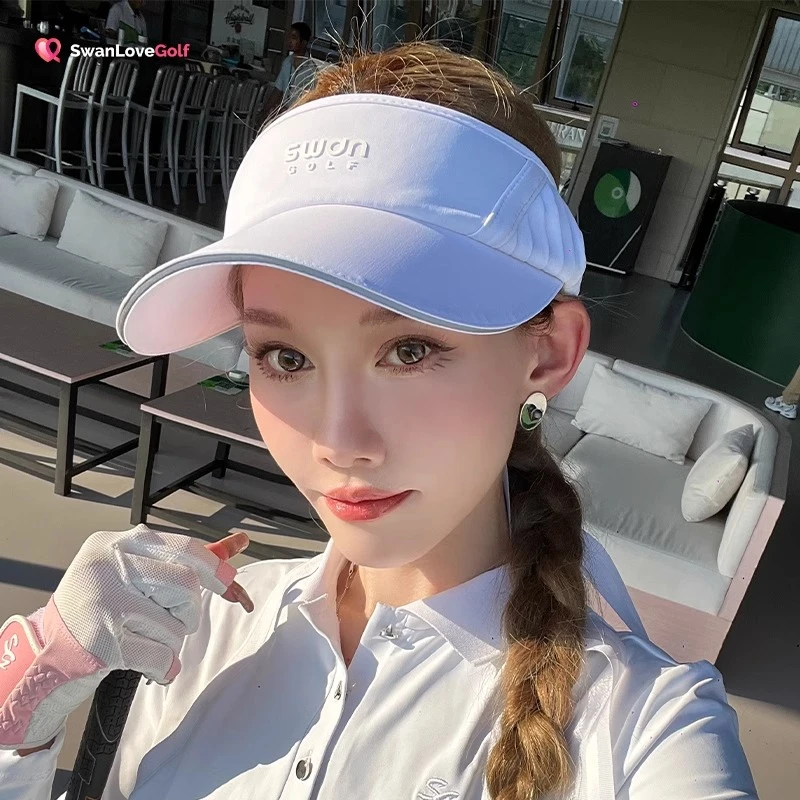 女士高尔夫空顶帽夏季遮阳显脸小运动鸭舌帽透气球帽透气防晒帽
