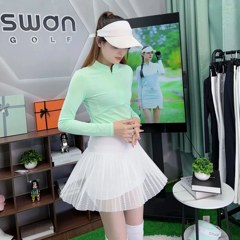 【直播间福利】 春秋高尔夫女装长袖修身显瘦休闲运动上衣打底球衣