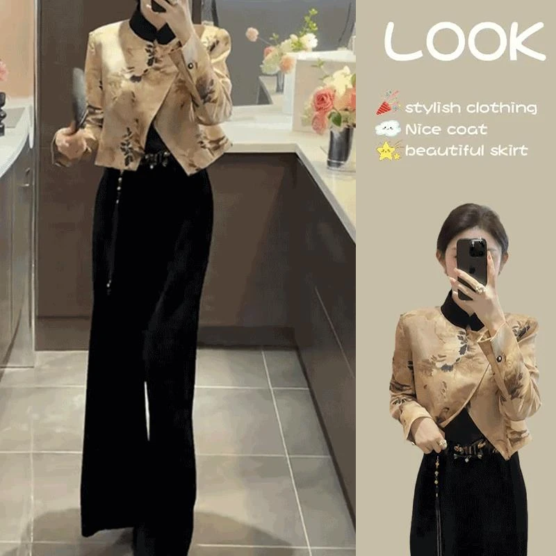 新中式气质复古短外套女装2024秋冬新款时尚高级禅意优雅国风上衣