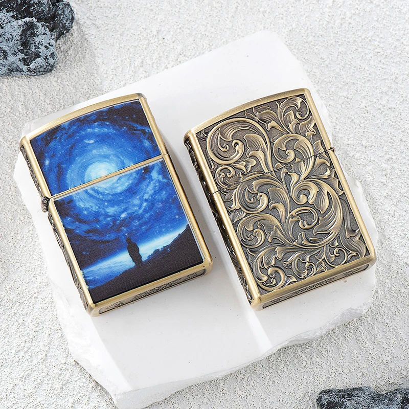 ZORRO夜光星空金属煤油精美浮雕防风打火机