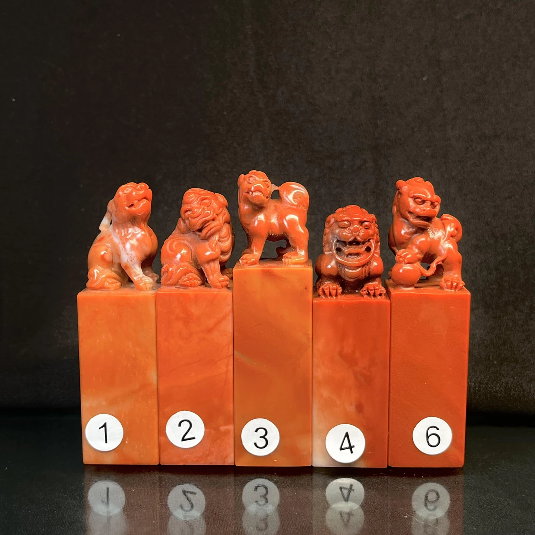 一心印社 单枚 精品篆刻老挝天然貔貅 狮钮 吉祥1.5-2CM手工定制