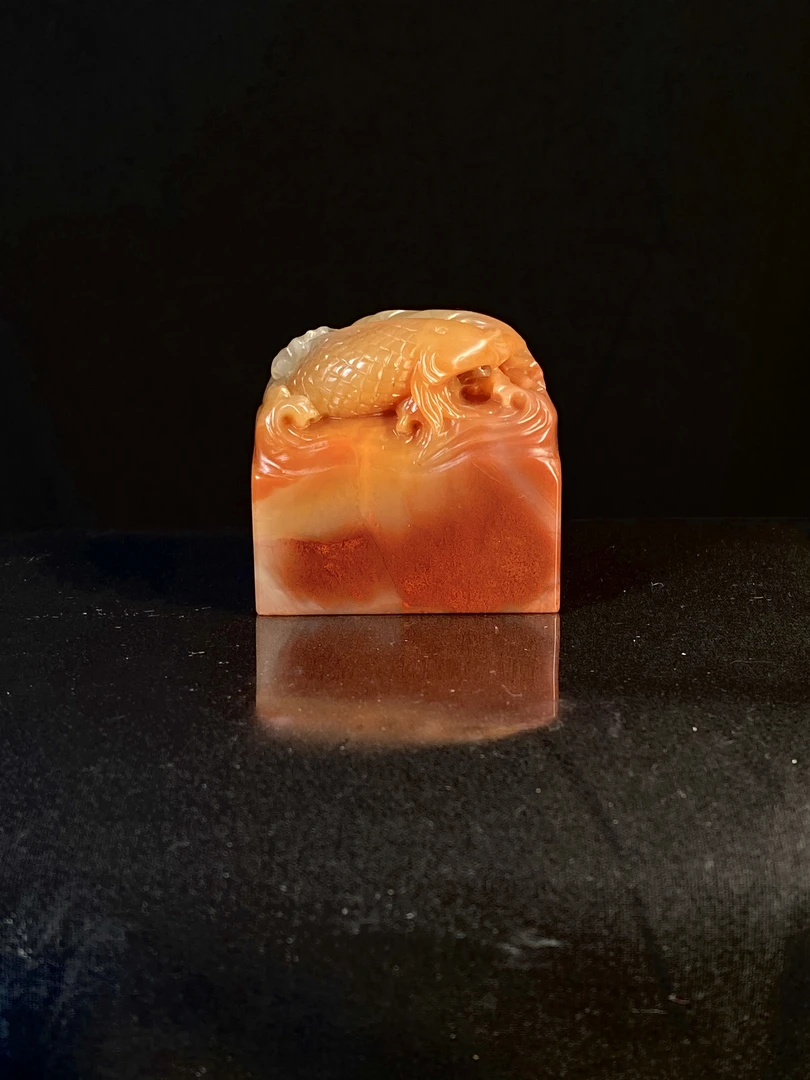 一心印社书法基础落款 姓名2.5*4.4*4.2CM 老挝鱼戏水 落款章