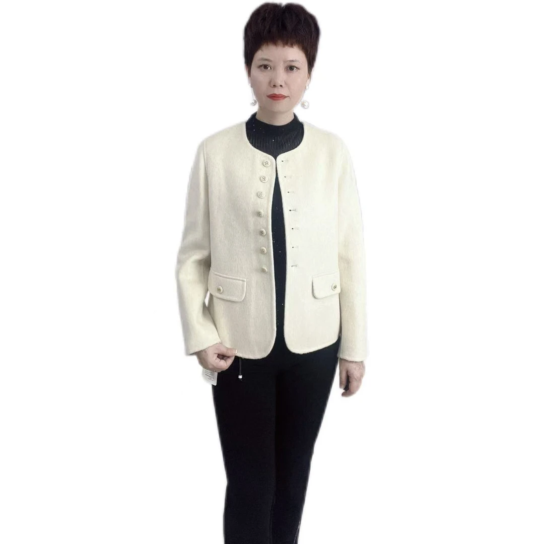 冬季新款洋气休闲百搭双面呢短外套