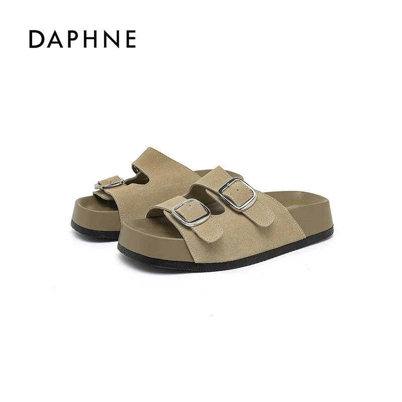 达芙妮新款勃肯鞋拖鞋女复古夏季外穿时尚百搭增高休闲女鞋