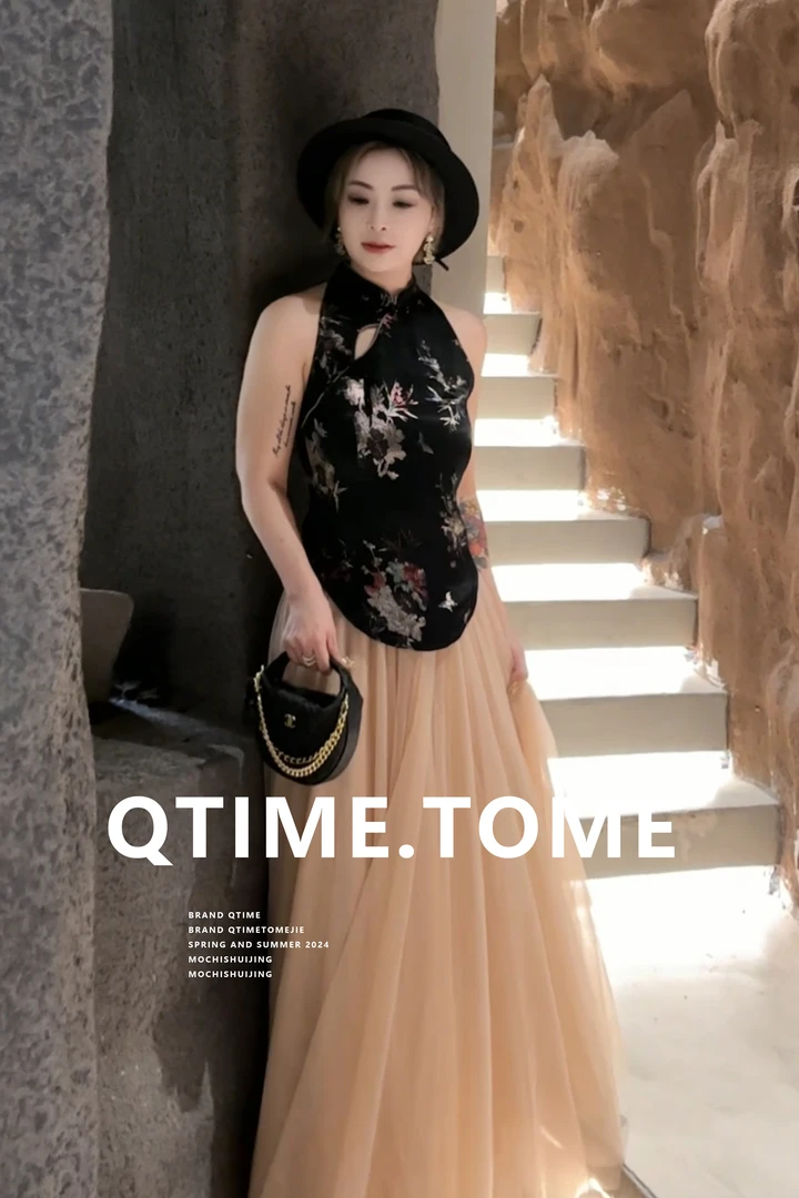 上玄水镜&【神隐-半裙】品牌设计师女装  网纱气质半身裙  24280112