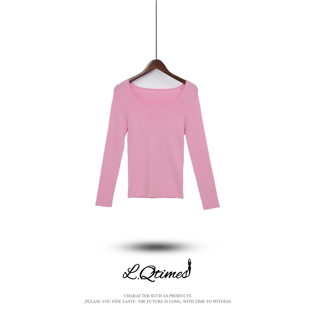 【彤姐】彤公子&圆领长袖修身洋气内搭打底衫22431147