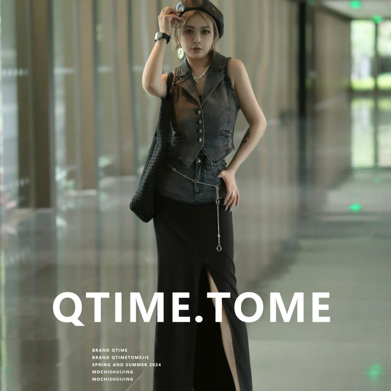 上玄水镜&【千浔】 品牌设计师女装 时尚牛仔套装  24291562