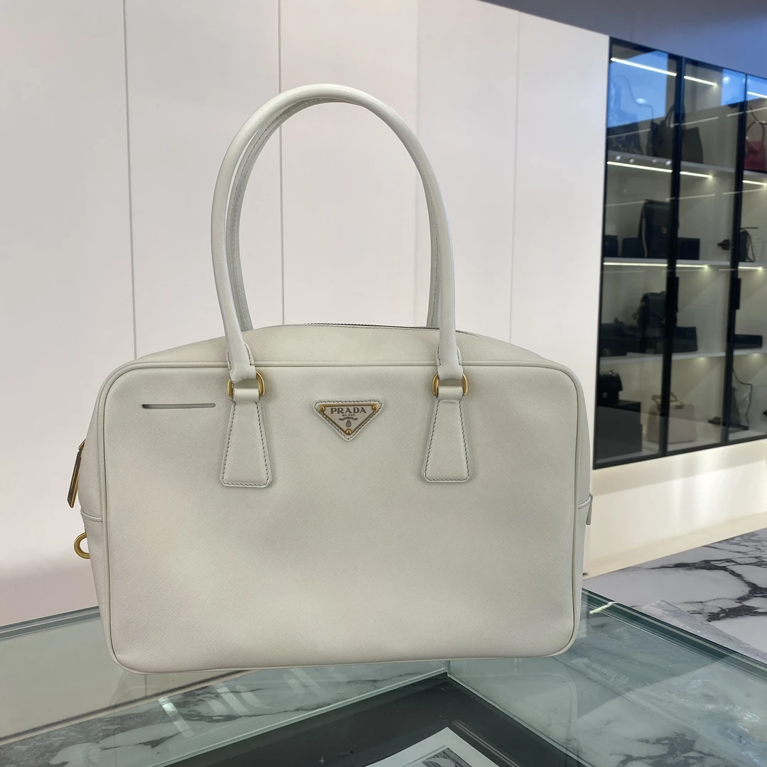 95新 Prada/普拉达 PLUME 网红同款长手柄手提包