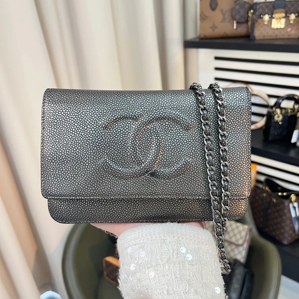 95新 Chanel/香奈儿 CHANEL香奈儿黑色woc发财包C79232