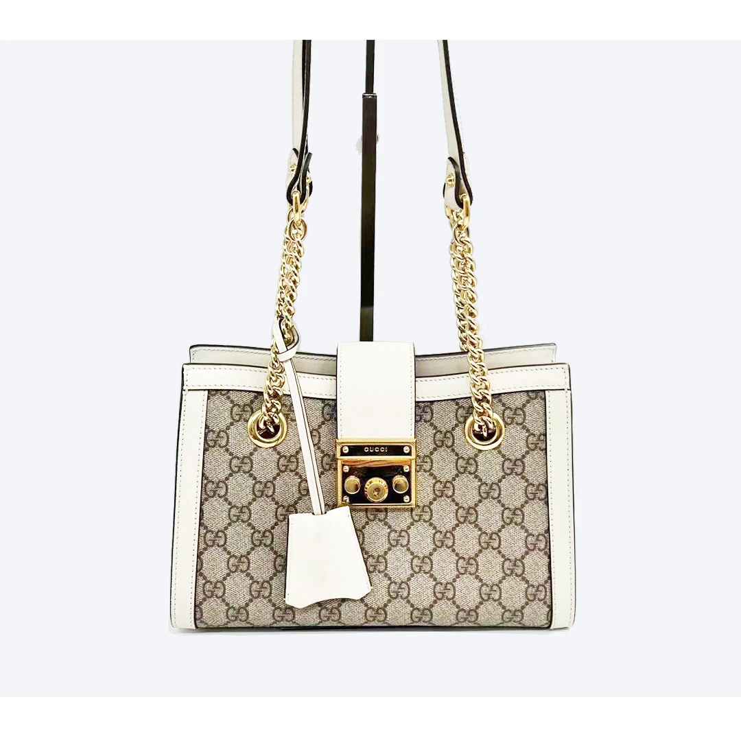 95新 GUCCI/古驰 padlock白边单肩包G87856