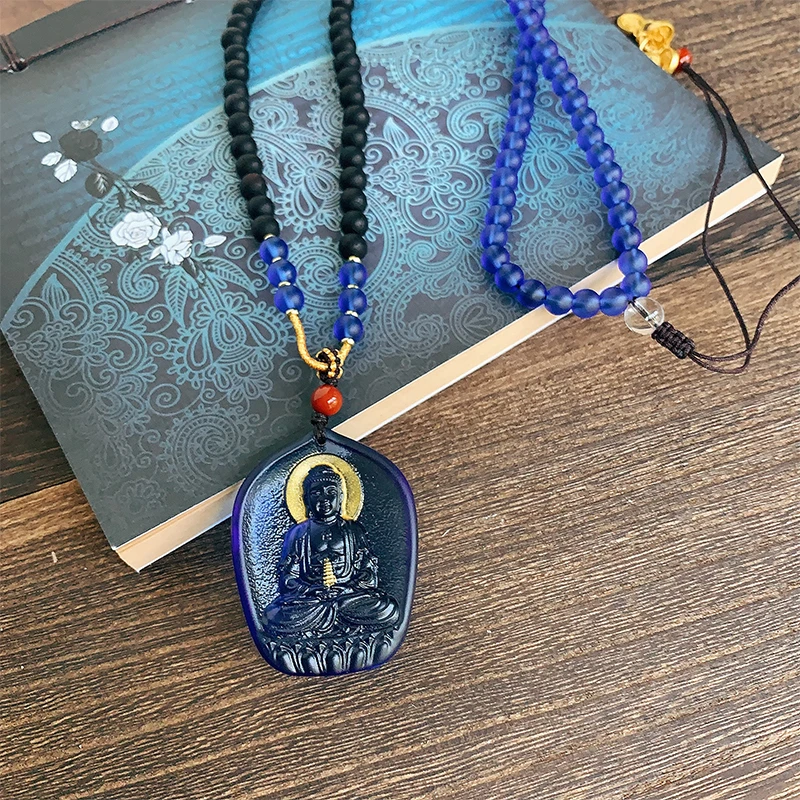 琉璃药师净吊坠降真香木珠呆呆