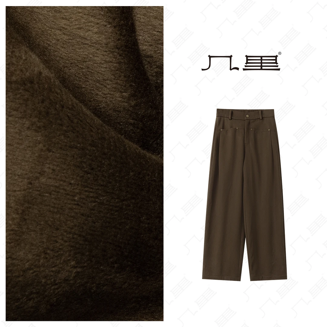 （几里与麻）馨兰竹-长款秋款纯色通勤休闲裤 裤长100 1092789