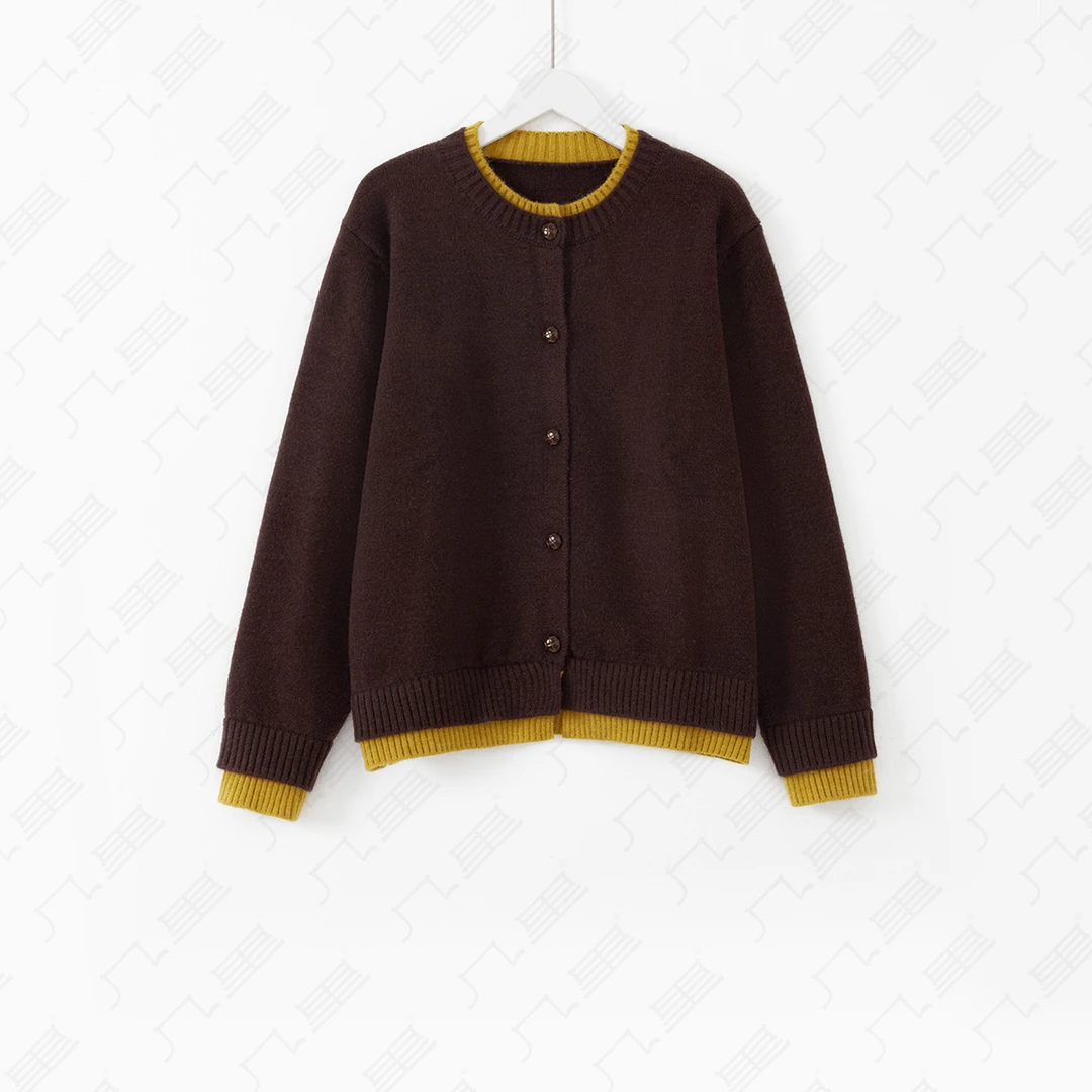 （几里）百搭复古设计感针织上衣 衣长58 胸围116 1101581