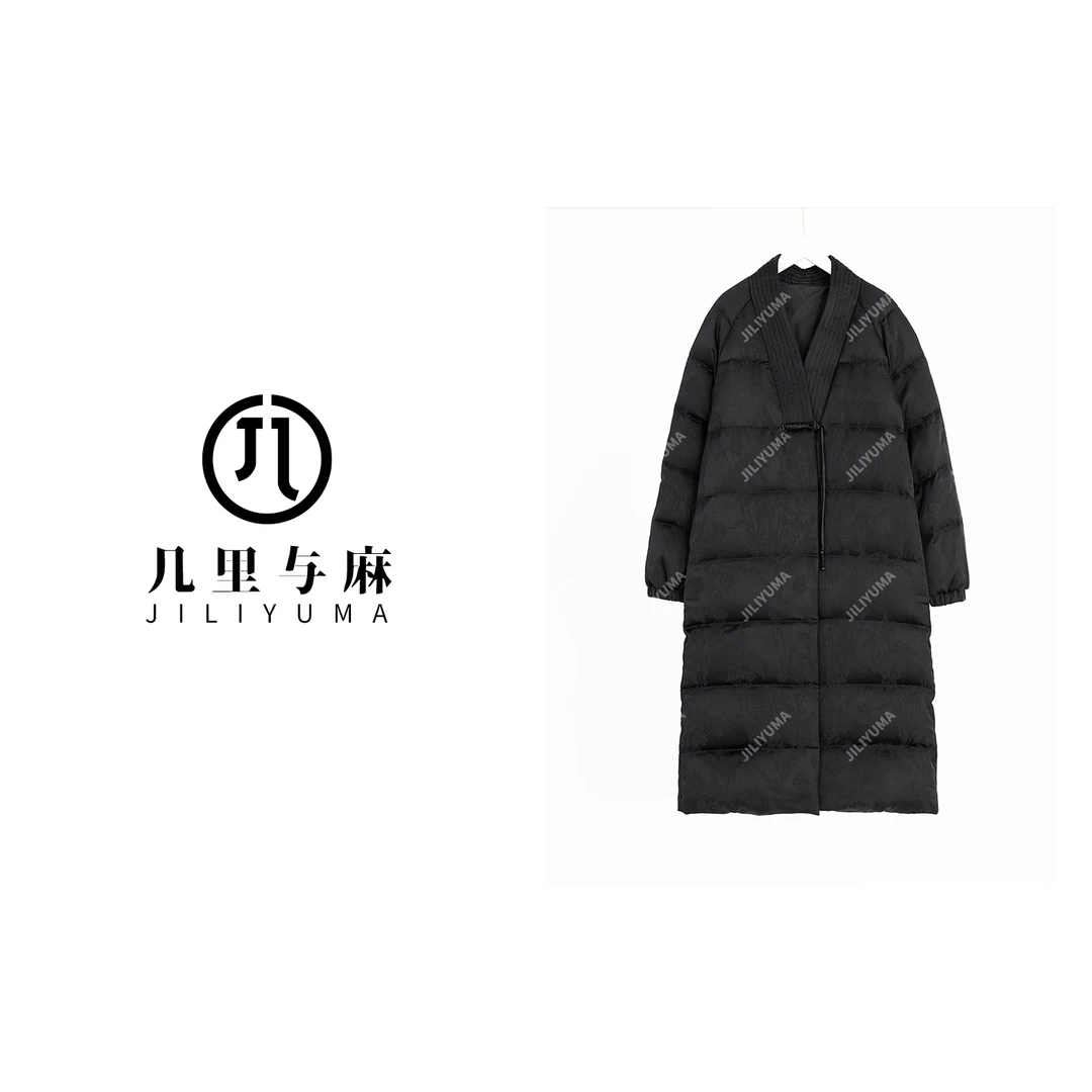 （几里）国风气质百搭休闲羽绒服 衣长110 胸围124 016101