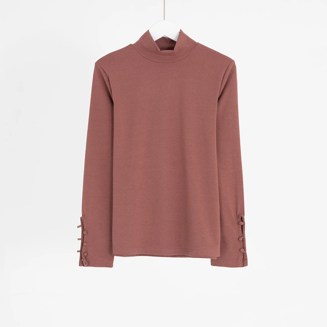 （几里）时尚百搭气质纯色打底T恤 衣长61 胸围94 074229