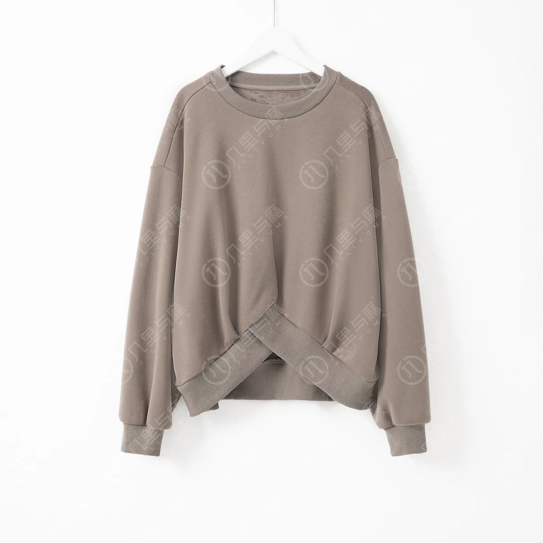 （几里）时尚纯色长袖休闲百搭卫衣 衣长56 胸围120 1090641