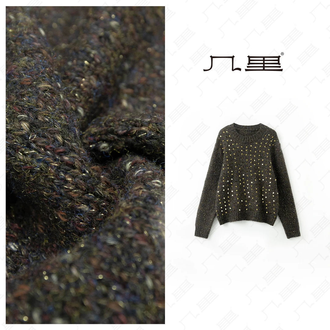 几里与麻【流金岁月】简约休闲百搭毛衣 衣长58 胸围128 1111843