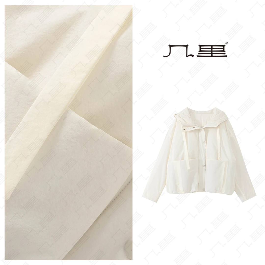 几里与麻【榴莲千层】通勤棉服连帽外套 1102061