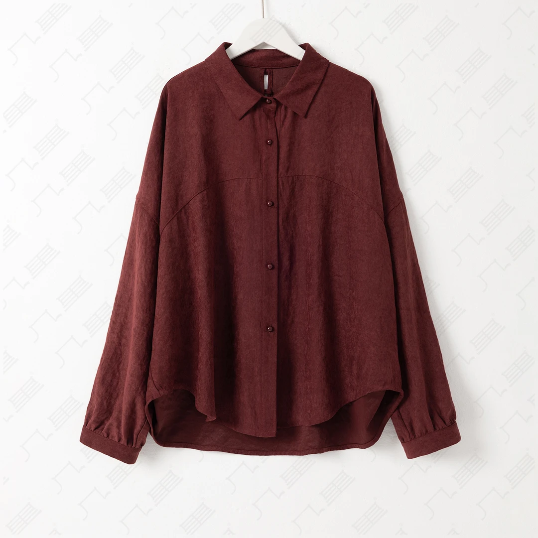 （几里）时尚纯色气质简约百搭衬衫 衣长72 胸围120 1100585