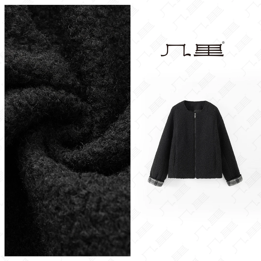 几里与麻【保暖必备】通勤简约百搭外套 衣长59 胸围126 1112371