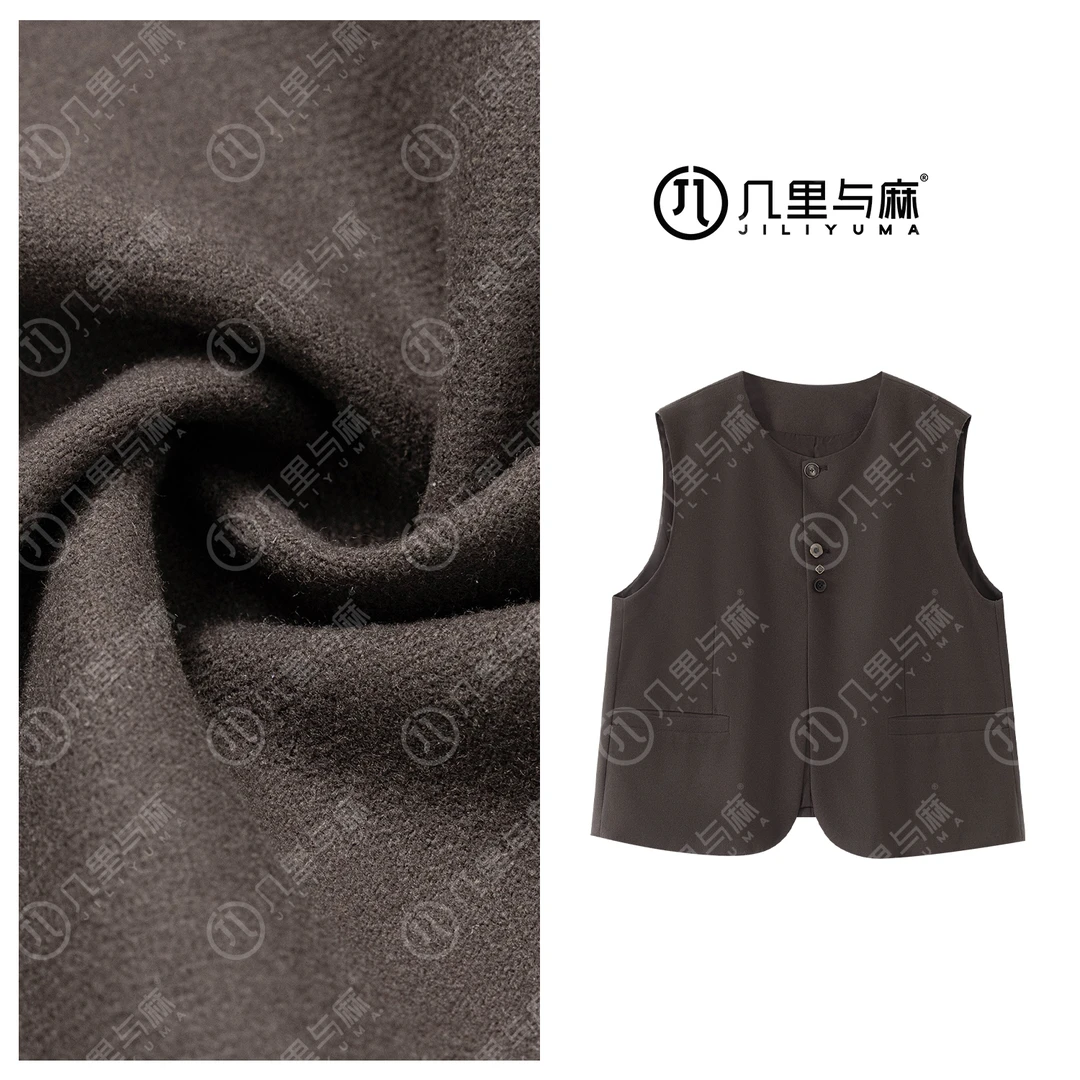 （几里）时尚纯色百搭洋气无袖马夹 衣长58 胸围100 1092385