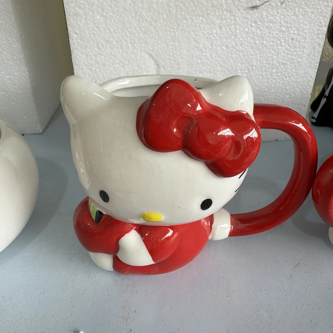 可爱凯蒂猫kitty水杯马克杯生日礼物学生少女心情侣家用杯