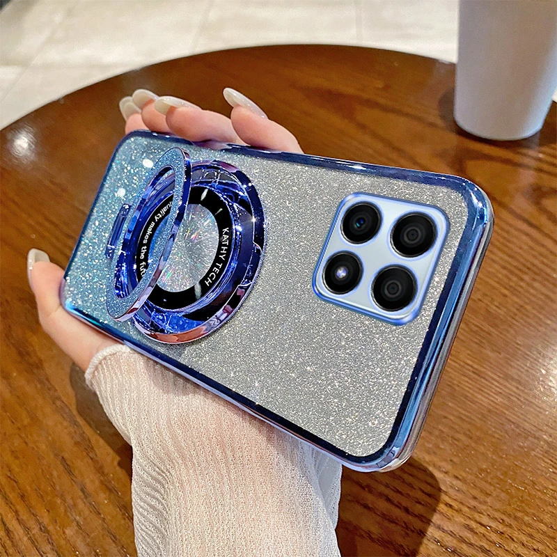 荣耀x30i闪粉新款手机壳适用honorX30高端磁吸支架防摔时尚保护套