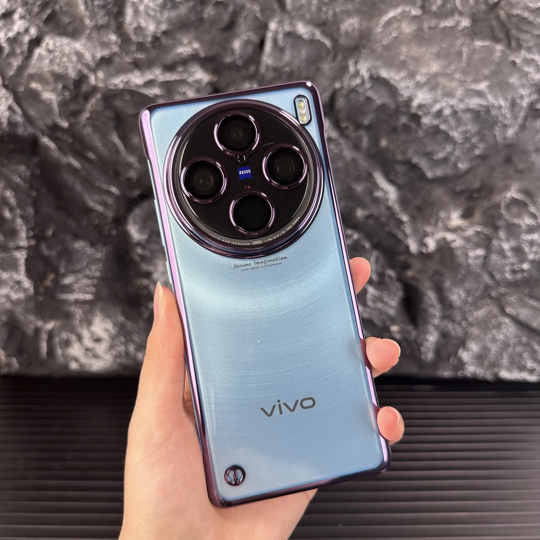 适用VIVO X100专属新款超薄鹰眼透明无边框壳自带镜头膜防尘网壳