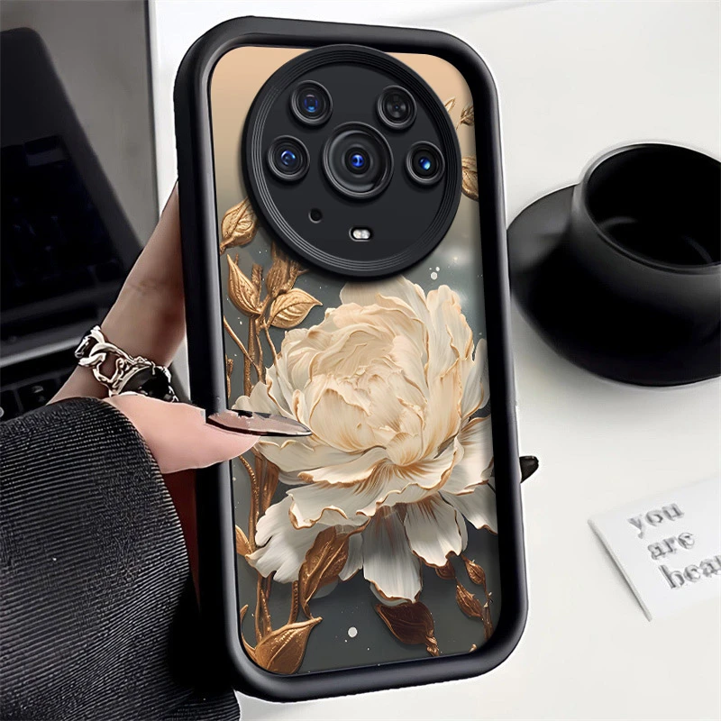 适用望舒金莲荣耀Magic3Pro手机壳网红保护套软壳潮女高级全包防