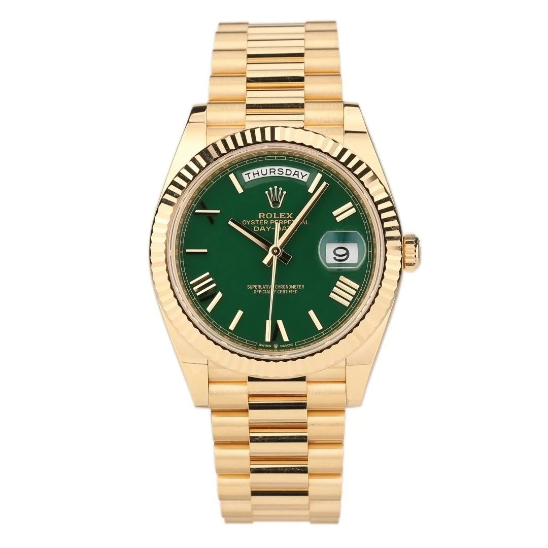 全新未使用 Rolex/劳力士 瑞瑞24年228238劳力士赌桌绿男表9R043