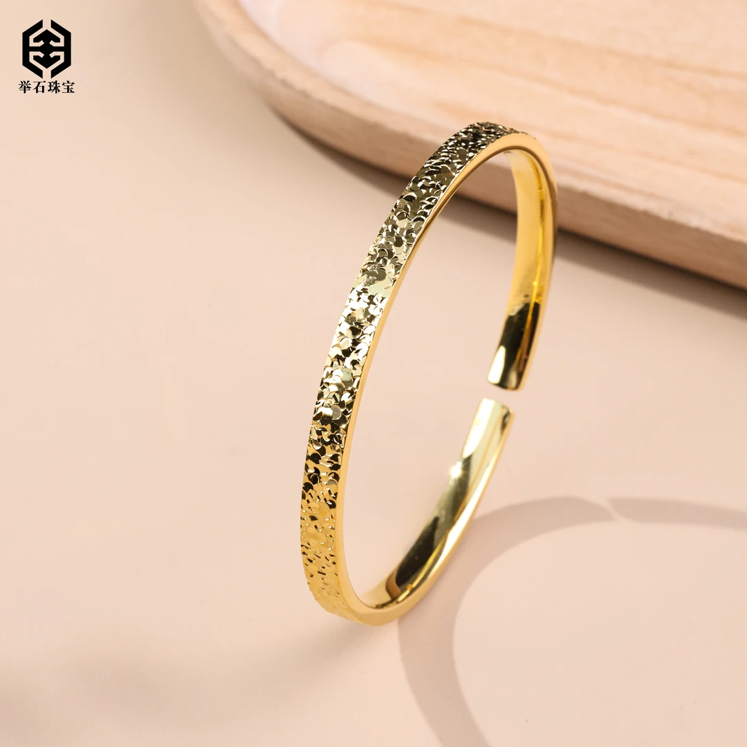 足银银制品 【举石珠宝】T1130-222-234足银999.9手镯（一件）E