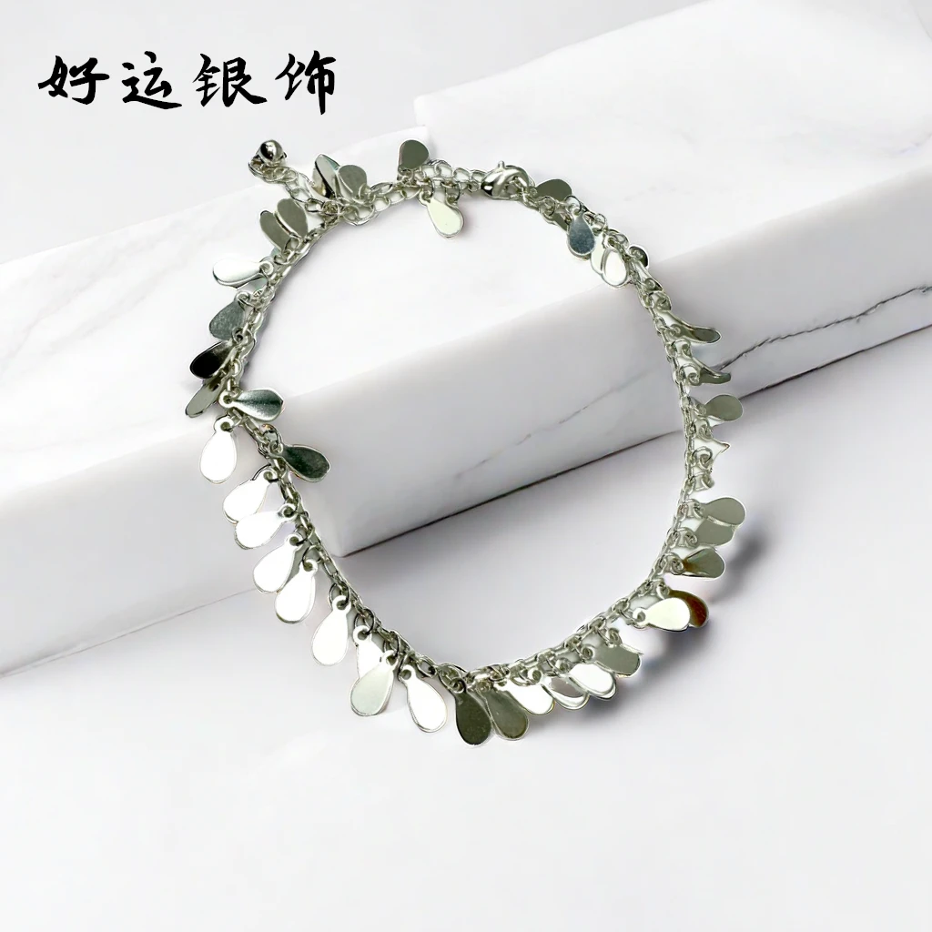 足银脚链 【F10】6.4g 脚链纯手工男女士款时尚百搭