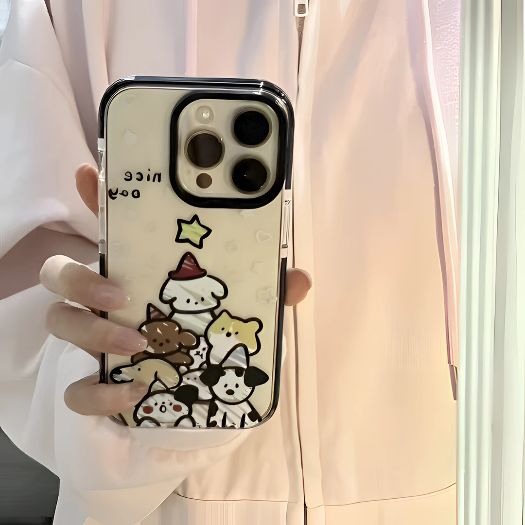 圣诞红帽小狗苹果15PRO/14promax全包手机壳XS软壳iPhone12高级XR