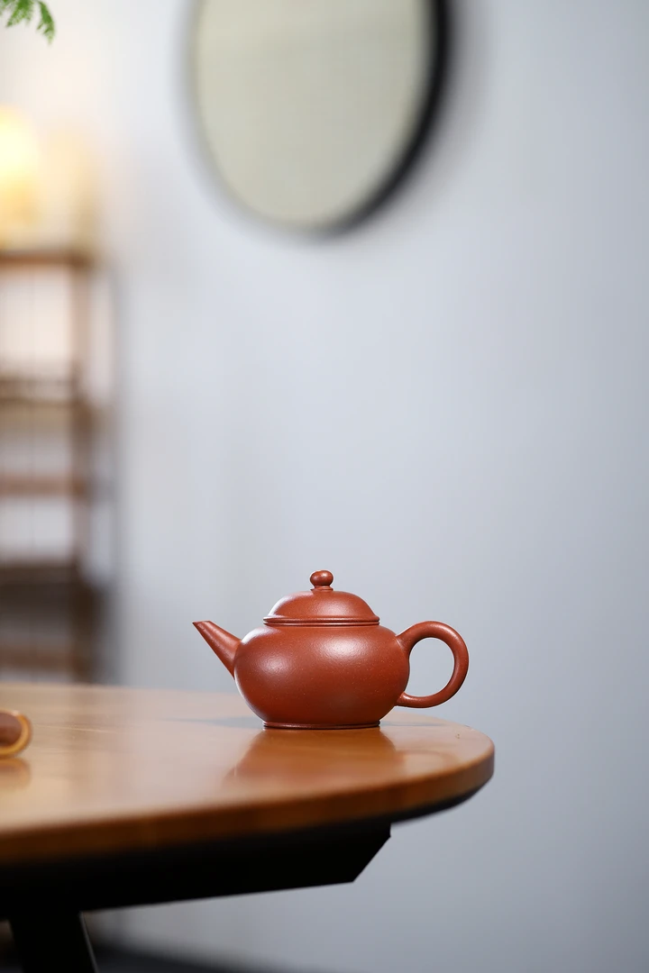 【瑜炻甄选】黄龙山原矿红皮龙40目精工半手工制作 水平壶 150cc